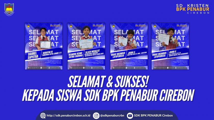 🌟 Prestasi Gemilang Siswa SDK BPK PENABUR Cirebon 🌟