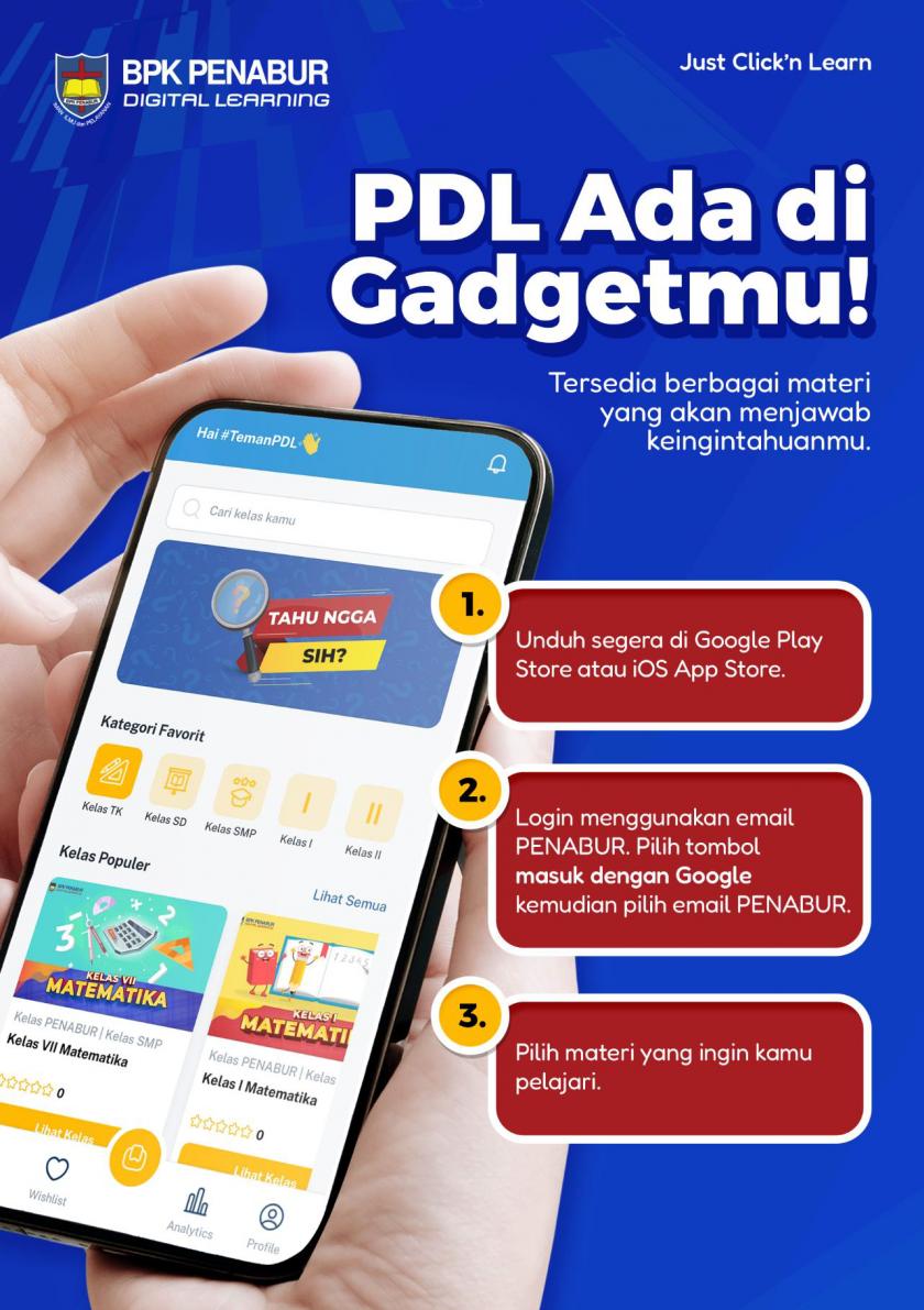 Informasi Mengenai Mobile App PENABUR Digital Learning  (PDL)