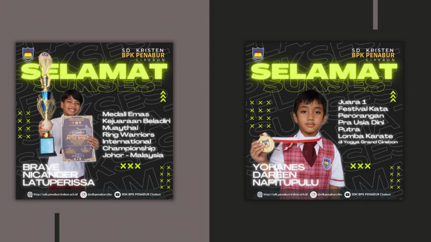 Siswa SDK BPK PENABUR Cirebon Raih Prestasi Membanggakan di Kancah Internasional dan Daerah