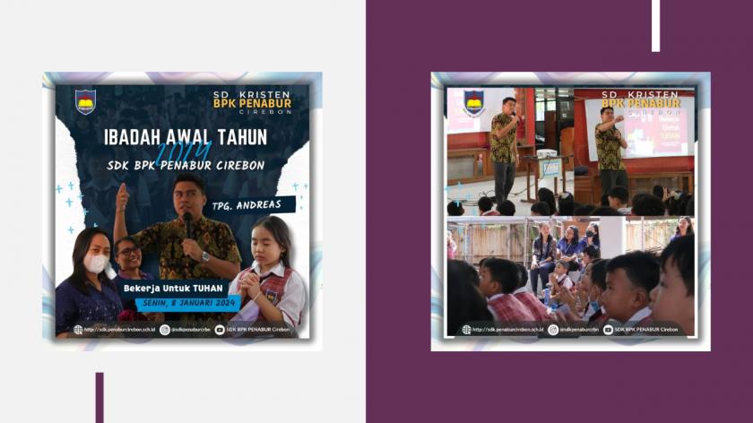 Awal Tahun 2024 : Ibadah Awal Tahun 2024 Siswa/i SDK PENABUR Cirebon